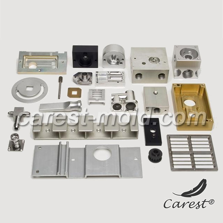 Metal CNC prototypes with and without surface treatment