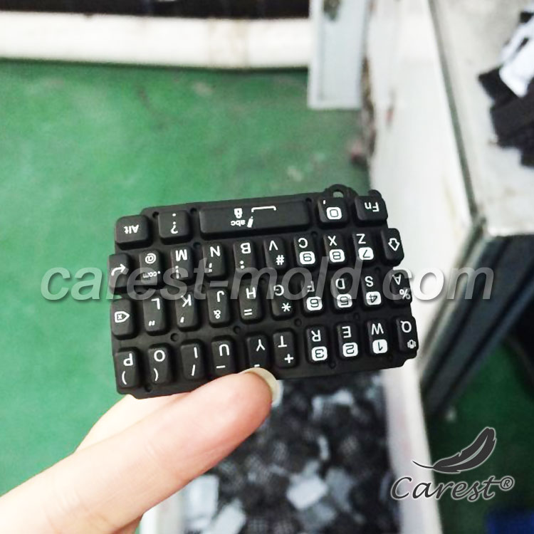 Laser marking for silicone mobile phone keyboard