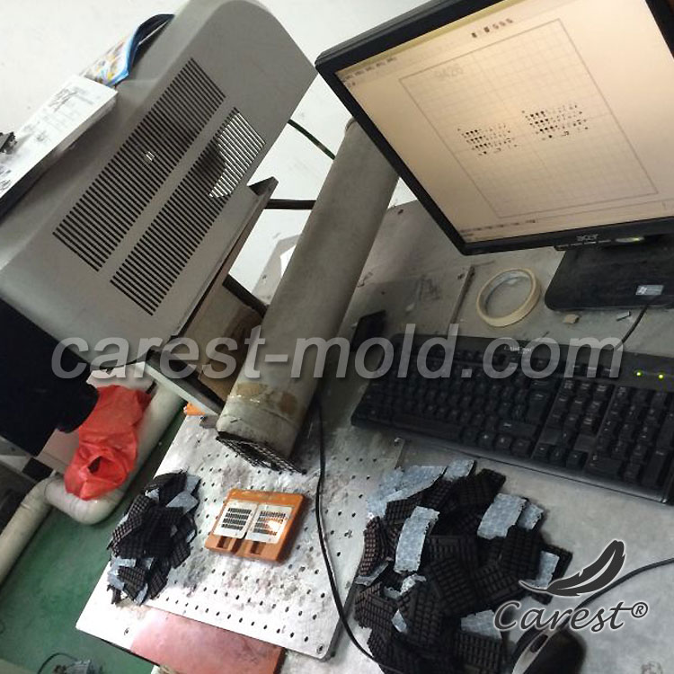 Laser marking for silicone mobile phone keyboard